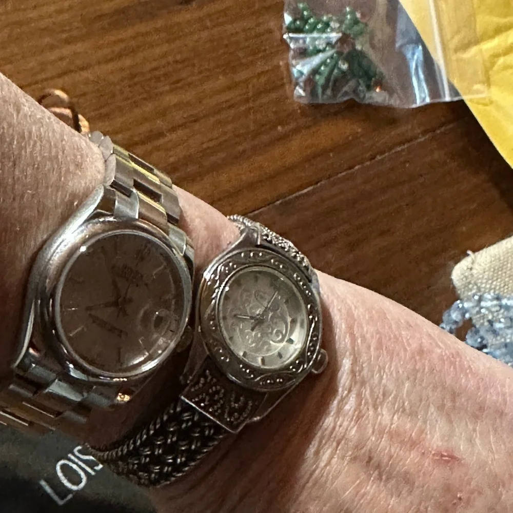 Lois Hill Sterling Silver Women's Watch. My Rolex isn't included! 😀
